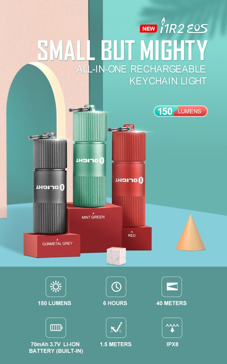 i1R 2 EOS 키체인 미니 손전등 - Olight Korea