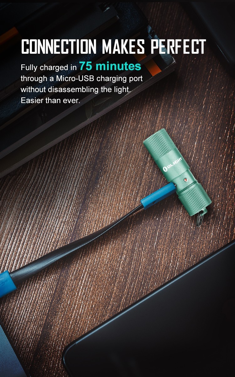 i1R 2 EOS 키체인 미니 손전등 - Olight Korea